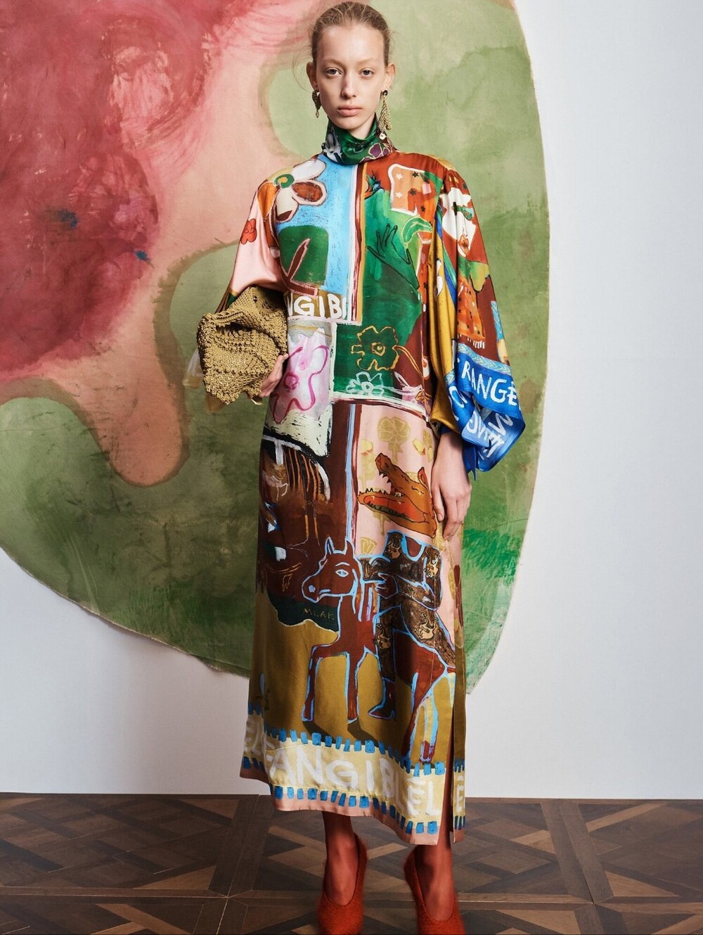 Alemais mlak silk midi dress